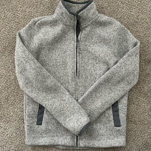 Boys Fleece Old Navy Full Zip Sweater Cream 8/10